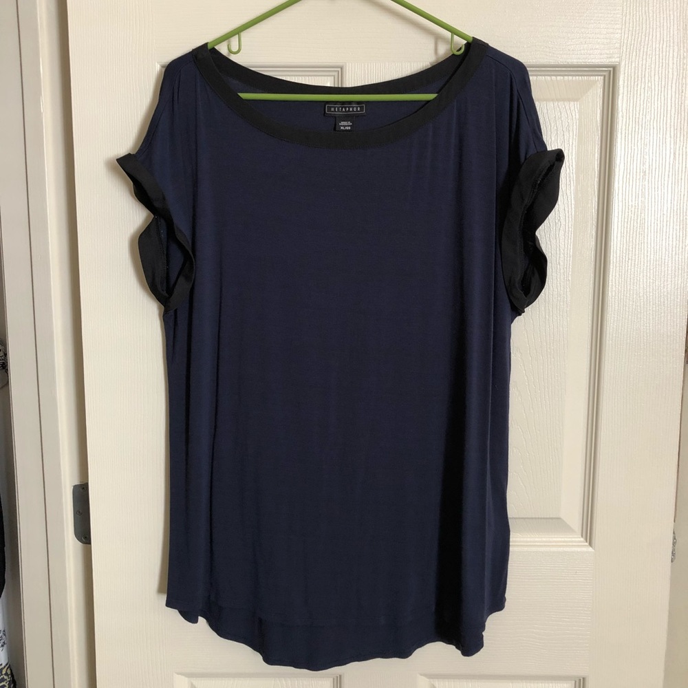 Black and navy top